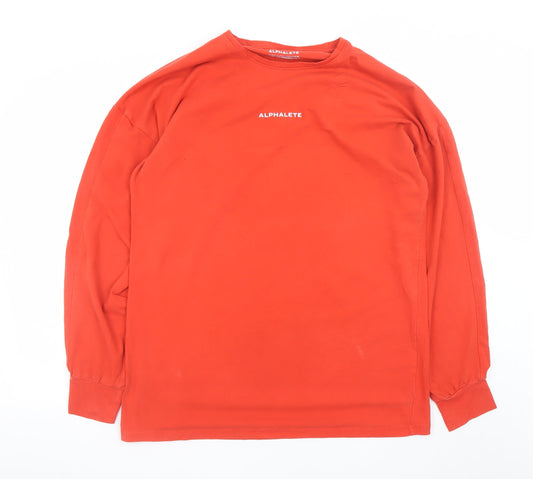 Alphalete Men's Red Long Sleeve Performance Fit T-Shirt L