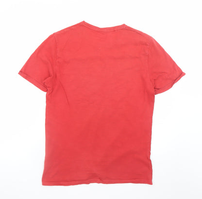 Coca-Cola Men's Red Graphic Print Crew Neck Cotton T-Shirt Size S