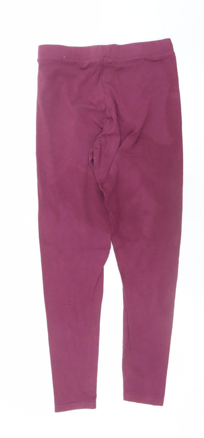 Adidas Women’s Purple Cotton Stretch Leggings Size 16