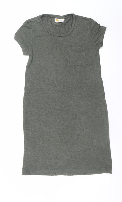 C&C California Women’s Grey T-Shirt Dress S Short Sleeve Casual
