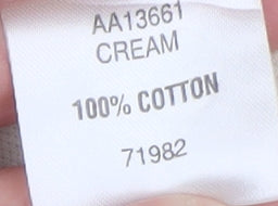 Cotton Traders Men's Ivory Long Sleeve Polo Shirt Size L 100% Cotton
