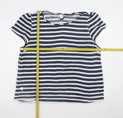 Regatta Womens Blue White Striped Cotton T-Shirt UK 20