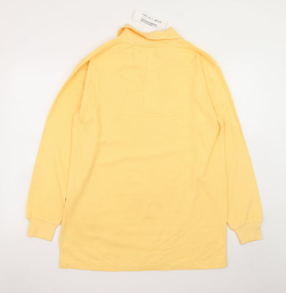 Lacoste Men’s Yellow Long Sleeve Polo Shirt 3XL Cotton Casual