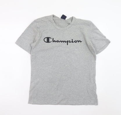 Champion Men's Grey Crew Neck Short Sleeve T-Shirt Size S