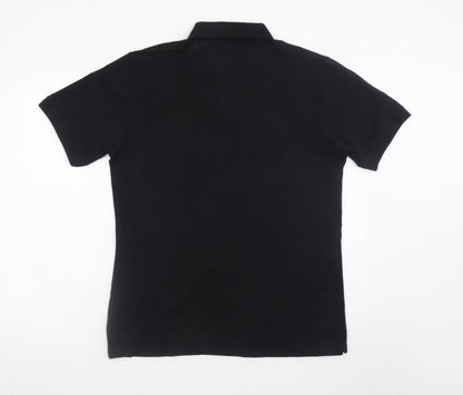 Sergio Tacchini Men's Black Classic Cotton Polo Shirt XL