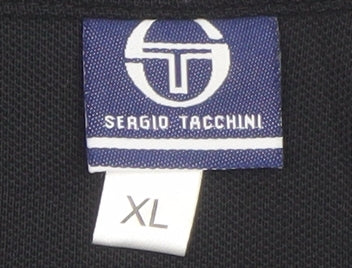 Sergio Tacchini Men's Black Classic Cotton Polo Shirt XL