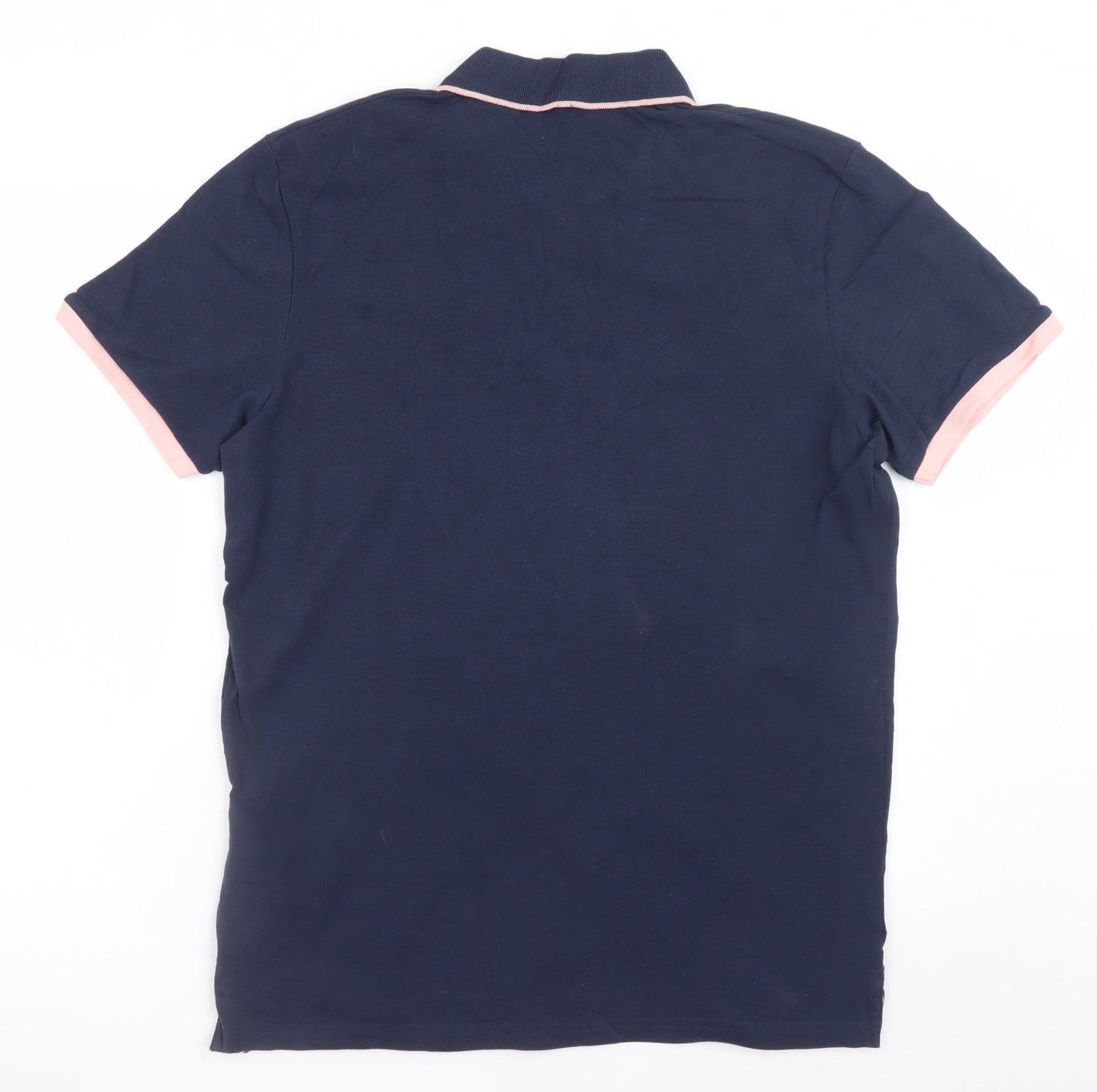 Jack & Jones Originals Men's Navy Polo Shirt M Cotton Classic Fit