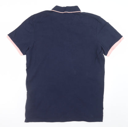 Jack & Jones Originals Men's Navy Polo Shirt M Cotton Classic Fit