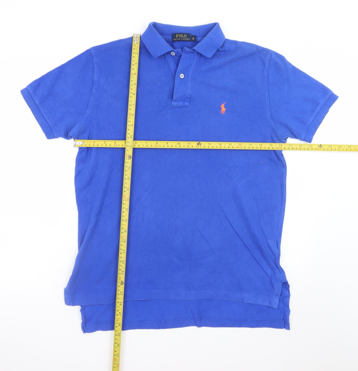 Ralph Lauren Men's Blue Cotton Polo Shirt Size S Classic Fit