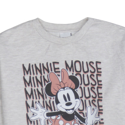Disney Women XS Grey Minnie Mouse Pullover Sweatshirt