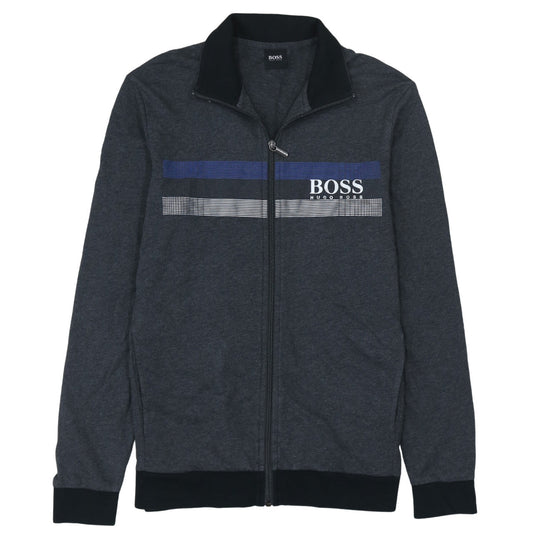 Hugo Boss Men's Grey Track Jacket Size M Full Zip Lightweight