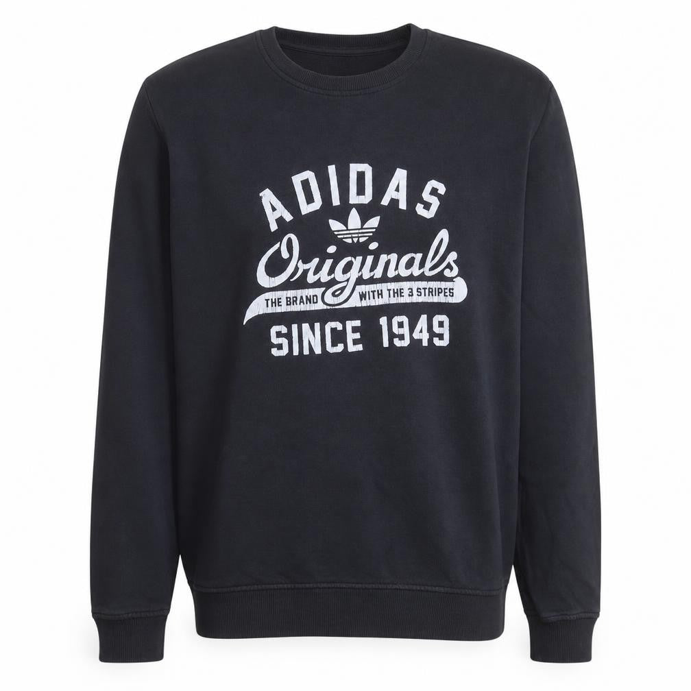 Adidas Originals Men's Black XL Crew Neck Sweatshirt Retro Logo