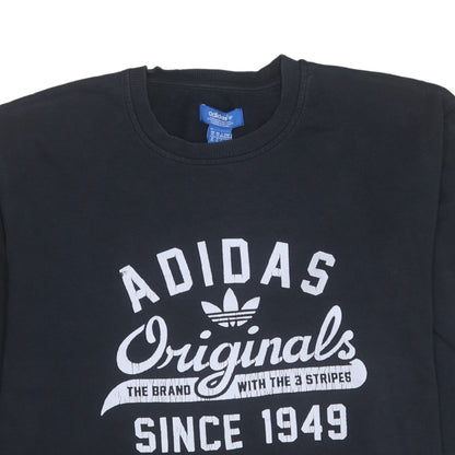 Adidas Originals Men's Black XL Crew Neck Sweatshirt Retro Logo