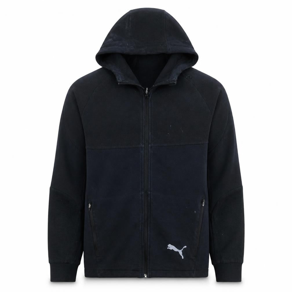 Puma Men's Black Full Zip Hoodie Size M Sportswear Fleece