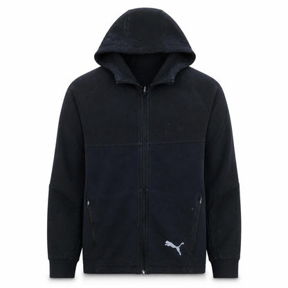Puma Men's Black Full Zip Hoodie Size M Sportswear Fleece