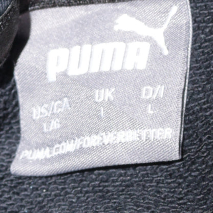Puma Men's Black L Pullover Hoodie Sports Logo Lightweight