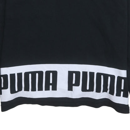 Puma Men's Black L Pullover Hoodie Sports Logo Lightweight