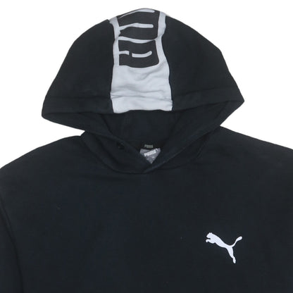 Puma Men's Black L Pullover Hoodie Sports Logo Lightweight
