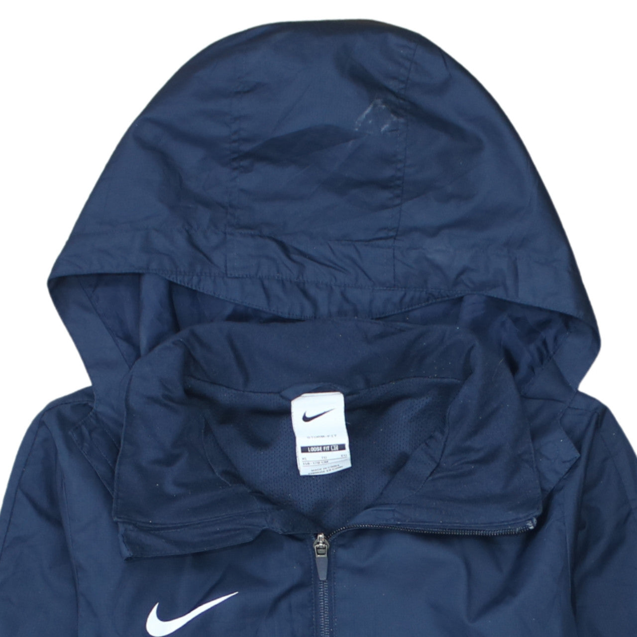 Nike Boys Blue Hooded Windbreaker Jacket XL (158cm) Storm-Fit