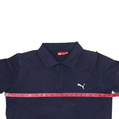 Puma Men’s Blue Cotton Polo Shirt L Regular Fit Sports Style