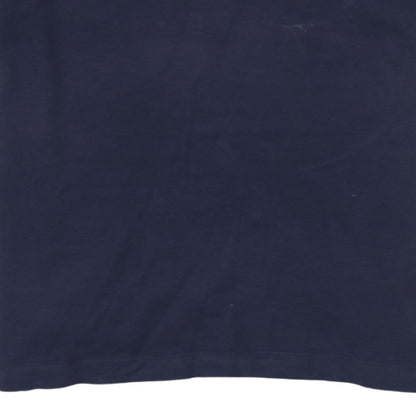 Puma Men’s Blue Cotton Polo Shirt L Regular Fit Sports Style