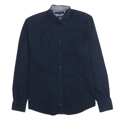 Tommy Hilfiger Men's Blue Slim Fit Stretch Button-Down Shirt XL