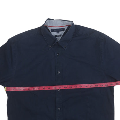 Tommy Hilfiger Men's Blue Slim Fit Stretch Button-Down Shirt XL