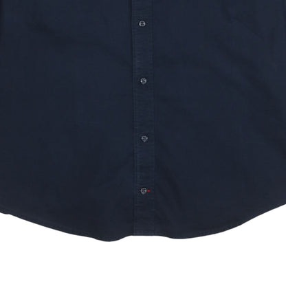 Tommy Hilfiger Men's Blue Slim Fit Stretch Button-Down Shirt XL