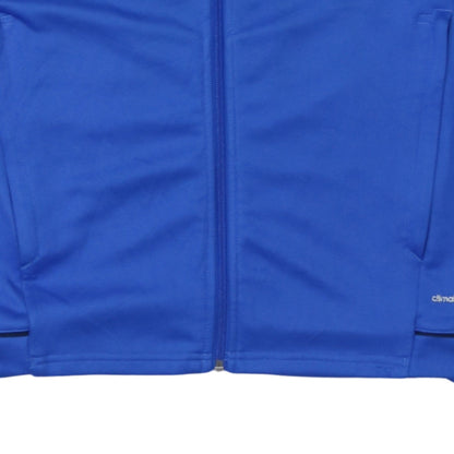 Adidas Men's Blue Climalite Track Jacket Size L Full Zip Sportswear