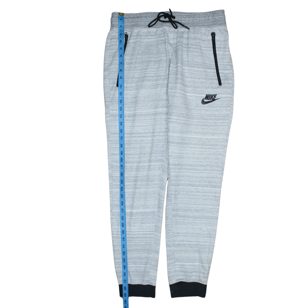 Nike Men’s Grey Jogger Trousers L Regular Fit French Terry Activewear