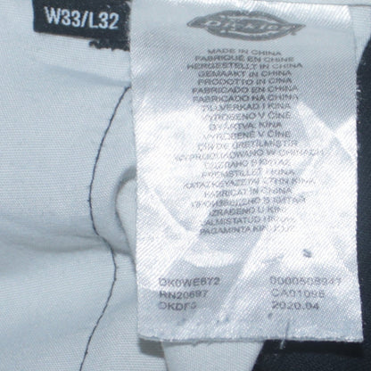 Dickies Men's Black Regular Fit Chino Work Trousers W33 L32