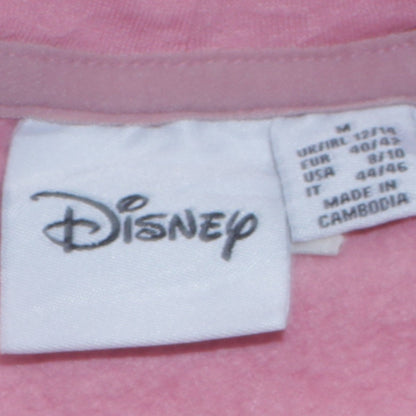 Disney Women Pink Mickey Hoodie Medium Cotton Pullover Sweatshirt