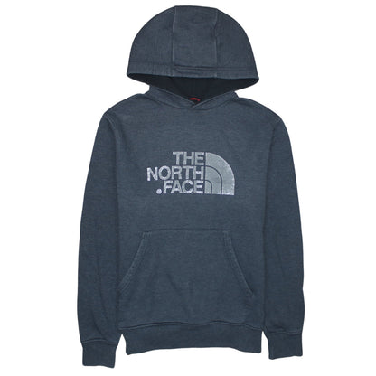 The North Face Men's Blue Pullover Hoodie Small Logo Fleece Sweatshirt