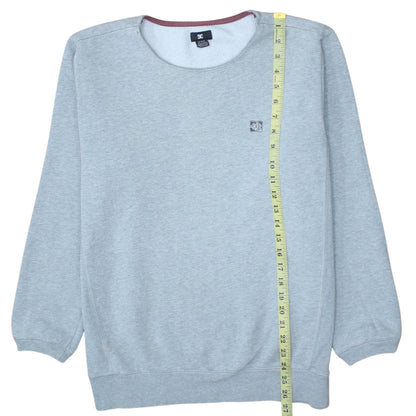 DC Men's Grey Crew Neck Pullover Sweatshirt M Regular Fit