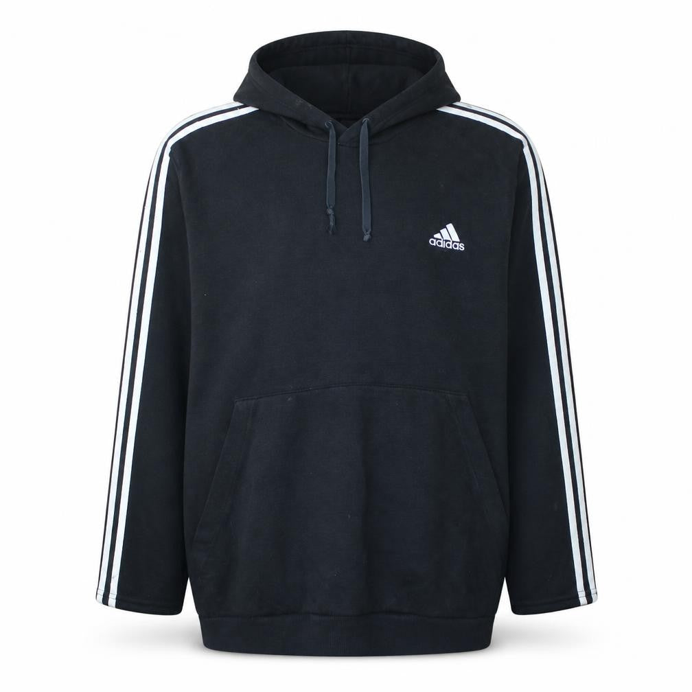Adidas Mens Black 2XL Pullover Hooded Sweatshirt with Logo