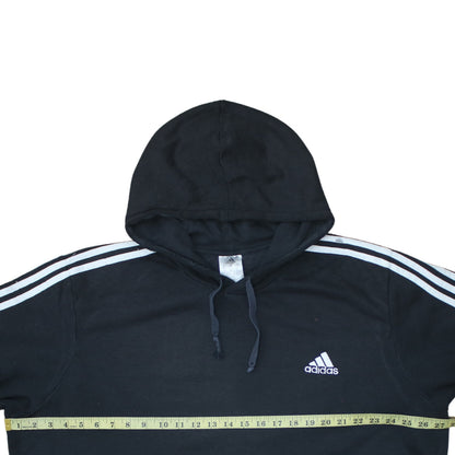 Adidas Mens Black 2XL Pullover Hooded Sweatshirt with Logo