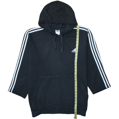 Adidas Mens Black 2XL Pullover Hooded Sweatshirt with Logo