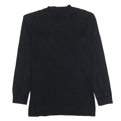 Lee Men's Black Cotton Long Sleeve Crew Neck Relaxed Fit T-Shirt M