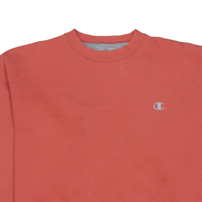 Champion Women's Coral Pink Fleece Sweatshirt XL Crew Neck Pullover