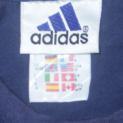 Adidas Men Blue Crew Neck Short Sleeve Cotton Sports T-Shirt M