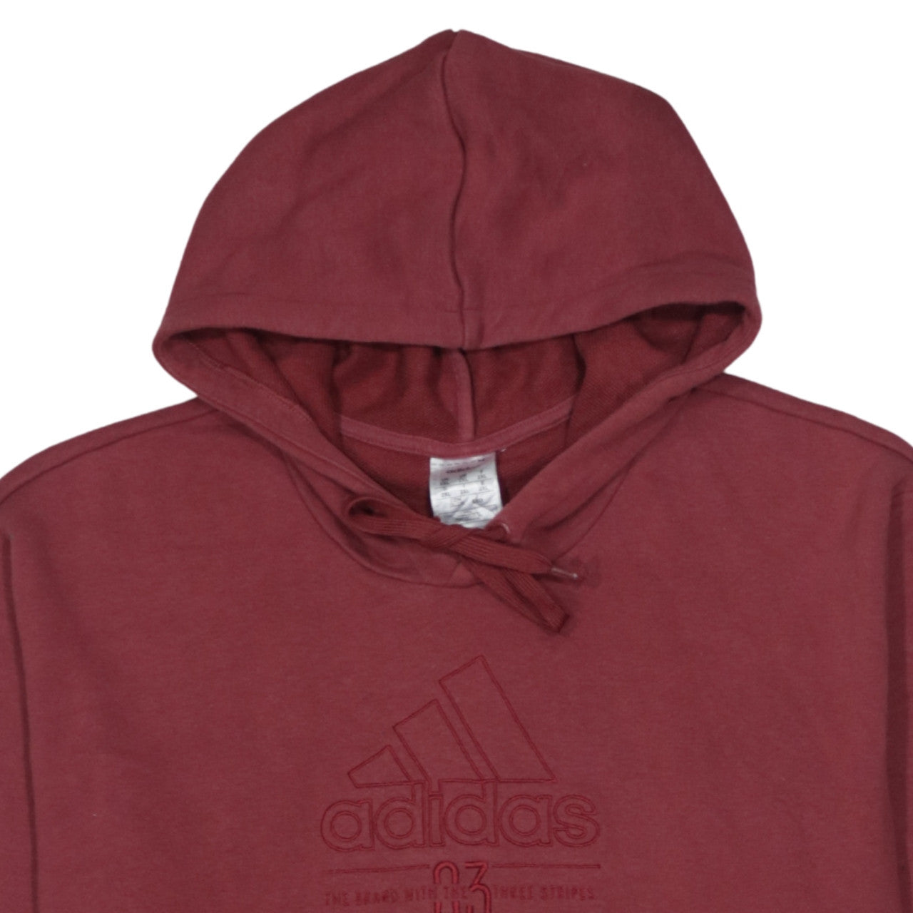 Adidas Womens Burgundy 2XL Pullover Hoodie Sweatshirt