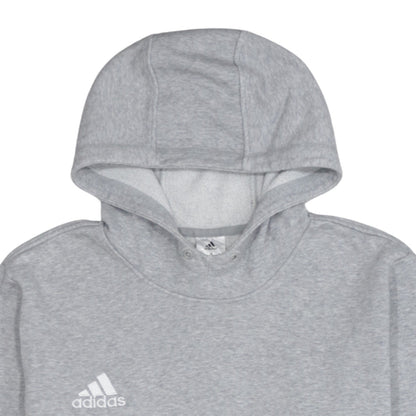 Adidas Men's Grey Pullover Hoodie L Fleece Sportswear Sweatshirt