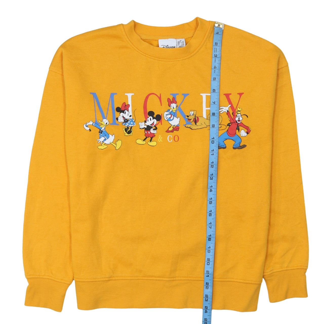 Disney Women’s Yellow Mickey & Co Sweatshirt XS Primark Cares