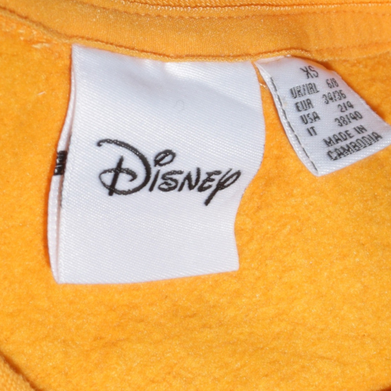 Disney Women’s Yellow Mickey & Co Sweatshirt XS Primark Cares