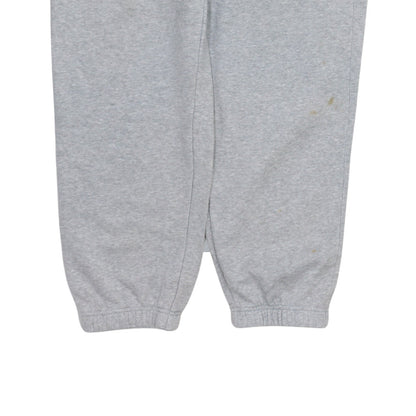 Nike Men Grey Fleece Jogger Sweatpants L Regular Fit Drawstring Trousers