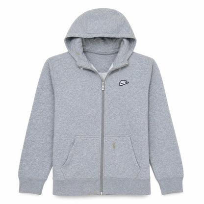 Nike Boys Grey Full Zip Hoodie Size 13-15 Years Fleece Sweatshirt