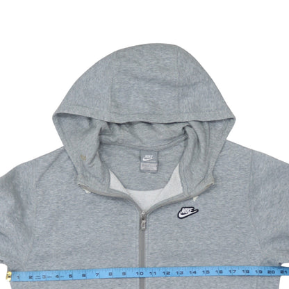 Nike Boys Grey Full Zip Hoodie Size 13-15 Years Fleece Sweatshirt