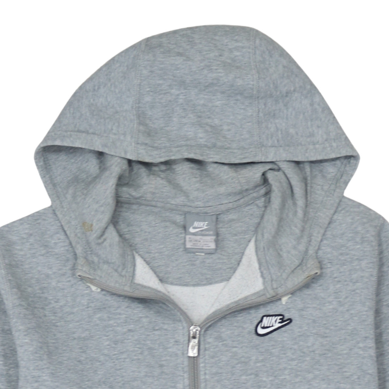 Nike Boys Grey Full Zip Hoodie Size 13-15 Years Fleece Sweatshirt