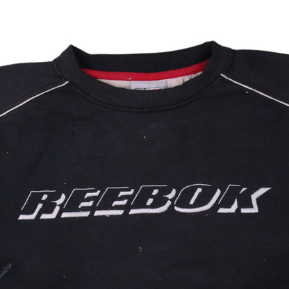 Reebok Men's Black Logo Pullover Sweatshirt M Regular Fit