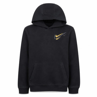 Nike Boys Black Pullover Hoodie 13-14 Years Logo Fleece Sweatshirt